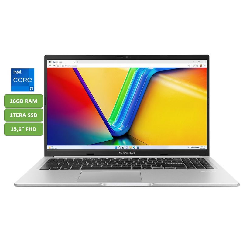 ASUS - PORTATIL ASUS - CORE I7 13620H - 16GB RAM - 1 TERA SSD - 15,6" FHD - MOD: X1502VA-NJ893 - COMPUTADOR