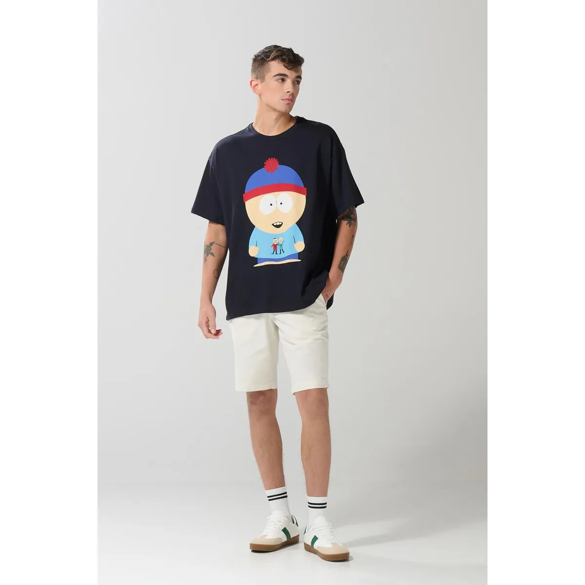 KOAJ - KOAJ Camiseta azul manga corta con arte de South Park Hombre