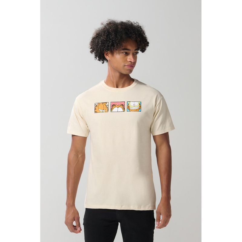KOAJ - KOAJ Camiseta manga corta con estampado de Garfield. HOMBRE