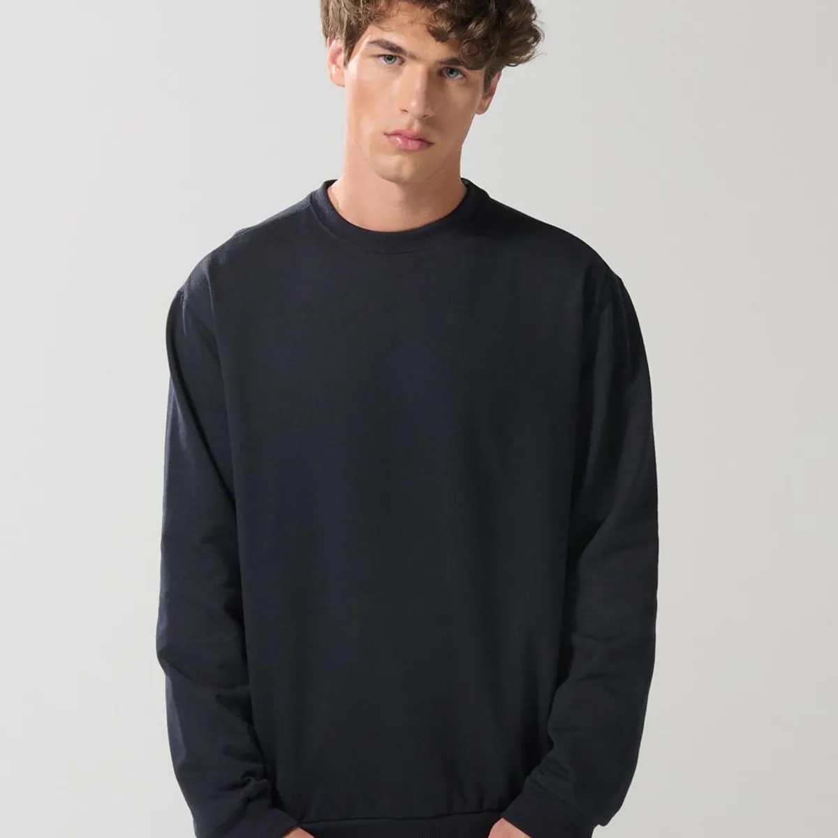 KOAJ - KOAJ Buzo cuello redondo unicolor con manga larga Hombre