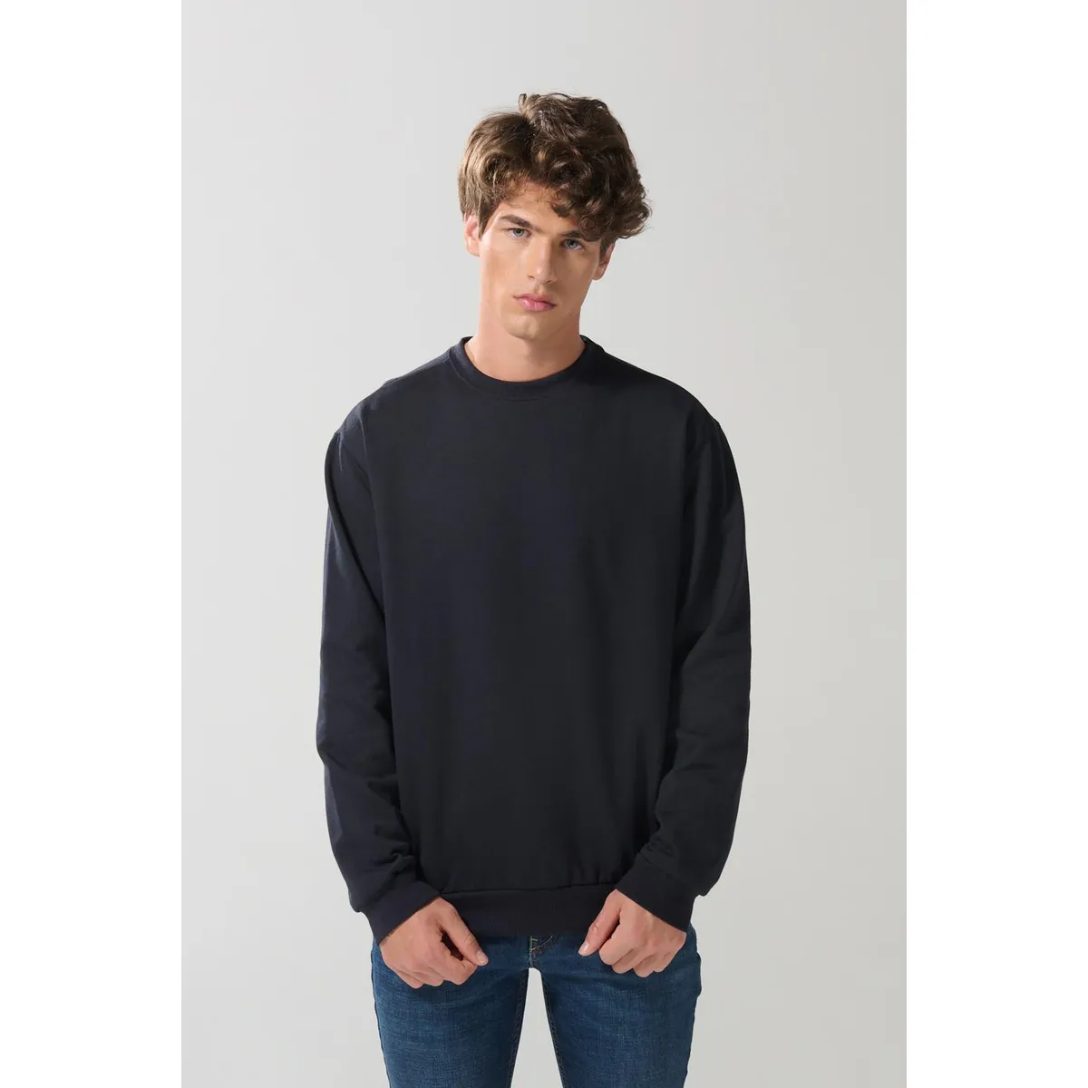 KOAJ - KOAJ Buzo cuello redondo unicolor con manga larga Hombre