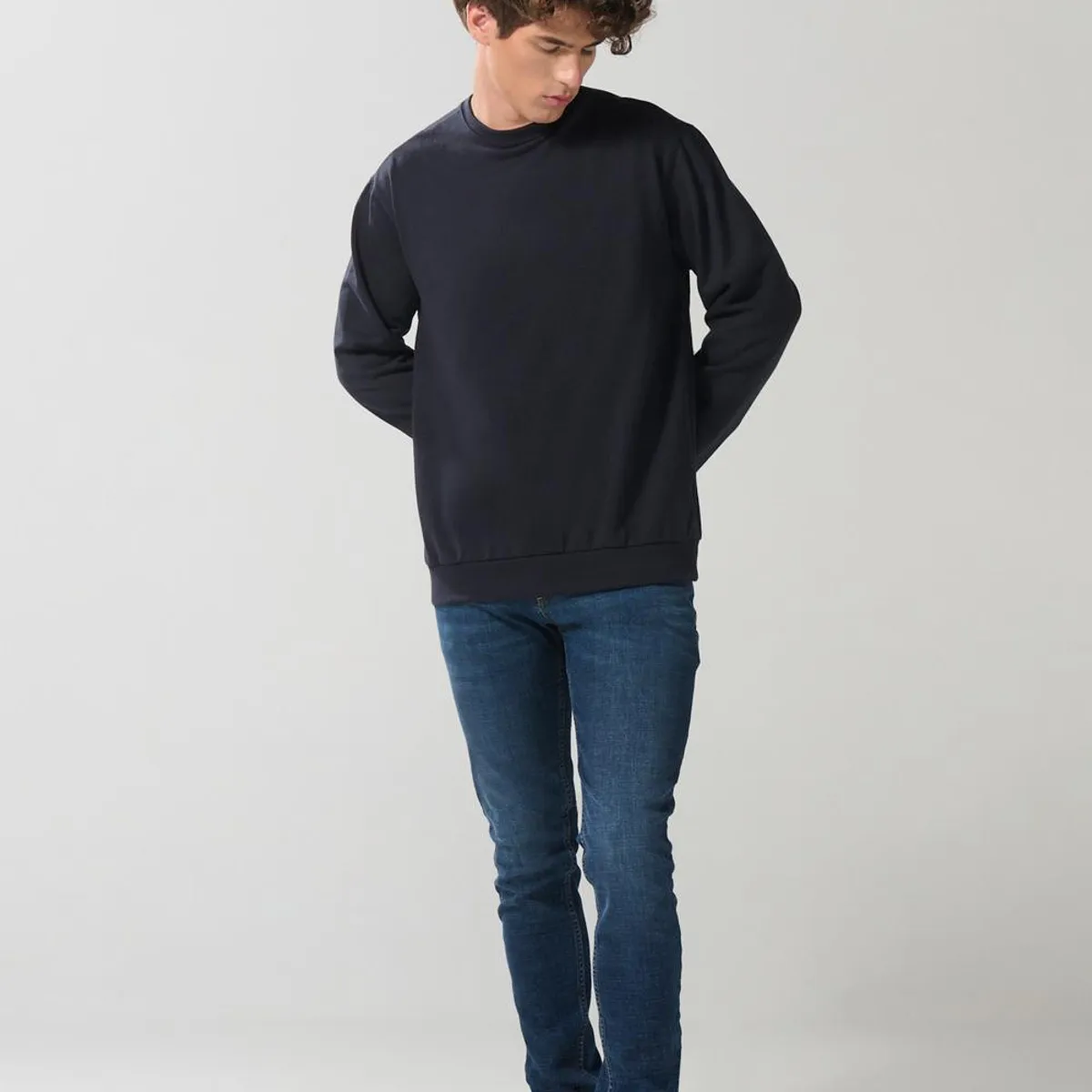 KOAJ - KOAJ Buzo cuello redondo unicolor con manga larga Hombre