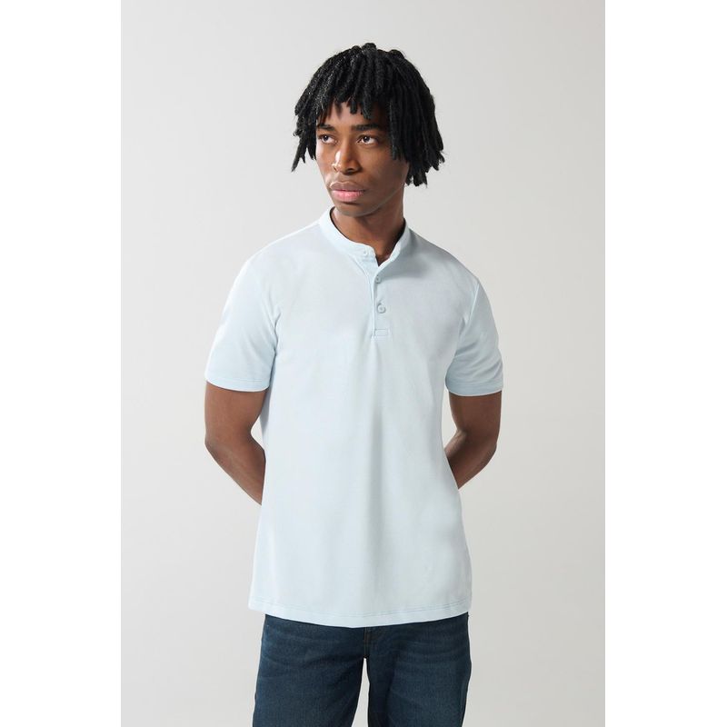 KOAJ - KOAJ Camiseta manga corta polo unicolor con cuello nerú HOMBRE
