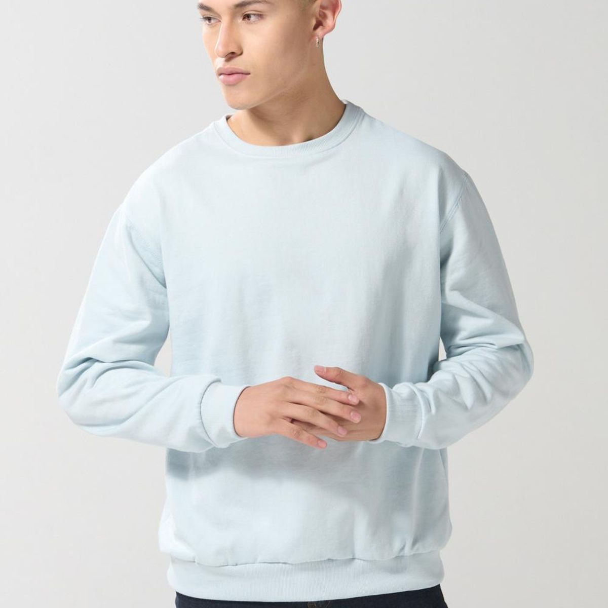 KOAJ - KOAJ Buzo cuello redondo unicolor con manga larga Hombre