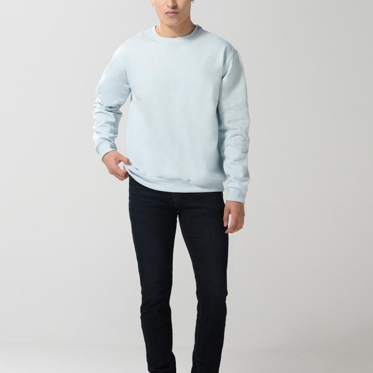 KOAJ - KOAJ Buzo cuello redondo unicolor con manga larga Hombre