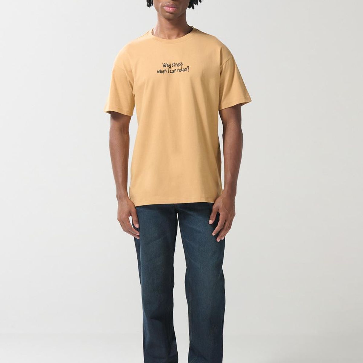 KOAJ - KOAJ Camiseta en algodón unicolor manga corta con texto dela Hombre