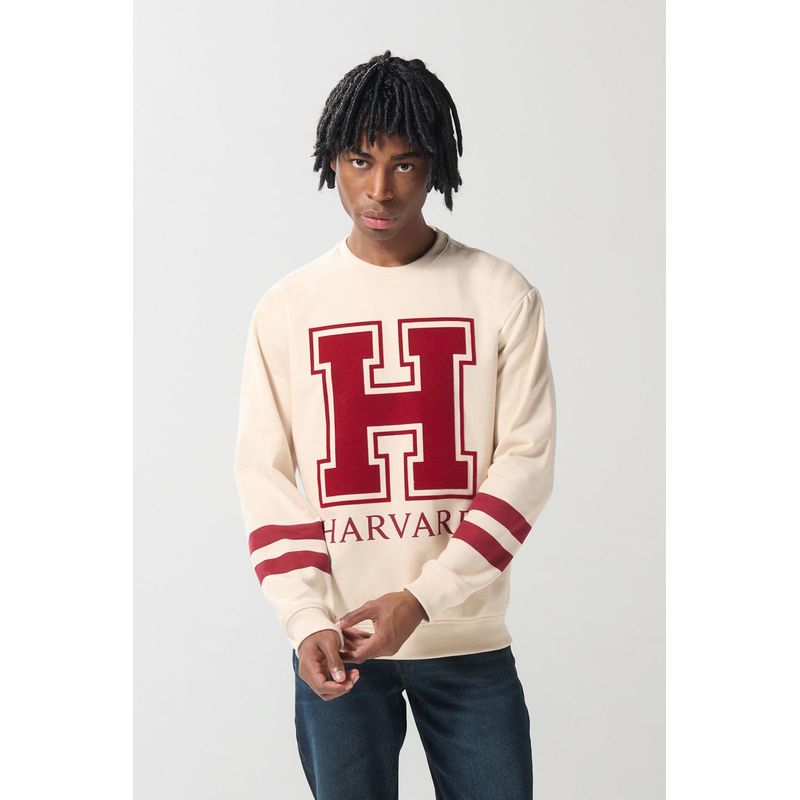 KOAJ - KOAJ Buzo cuello redondo con estampado de Harvard Hombre