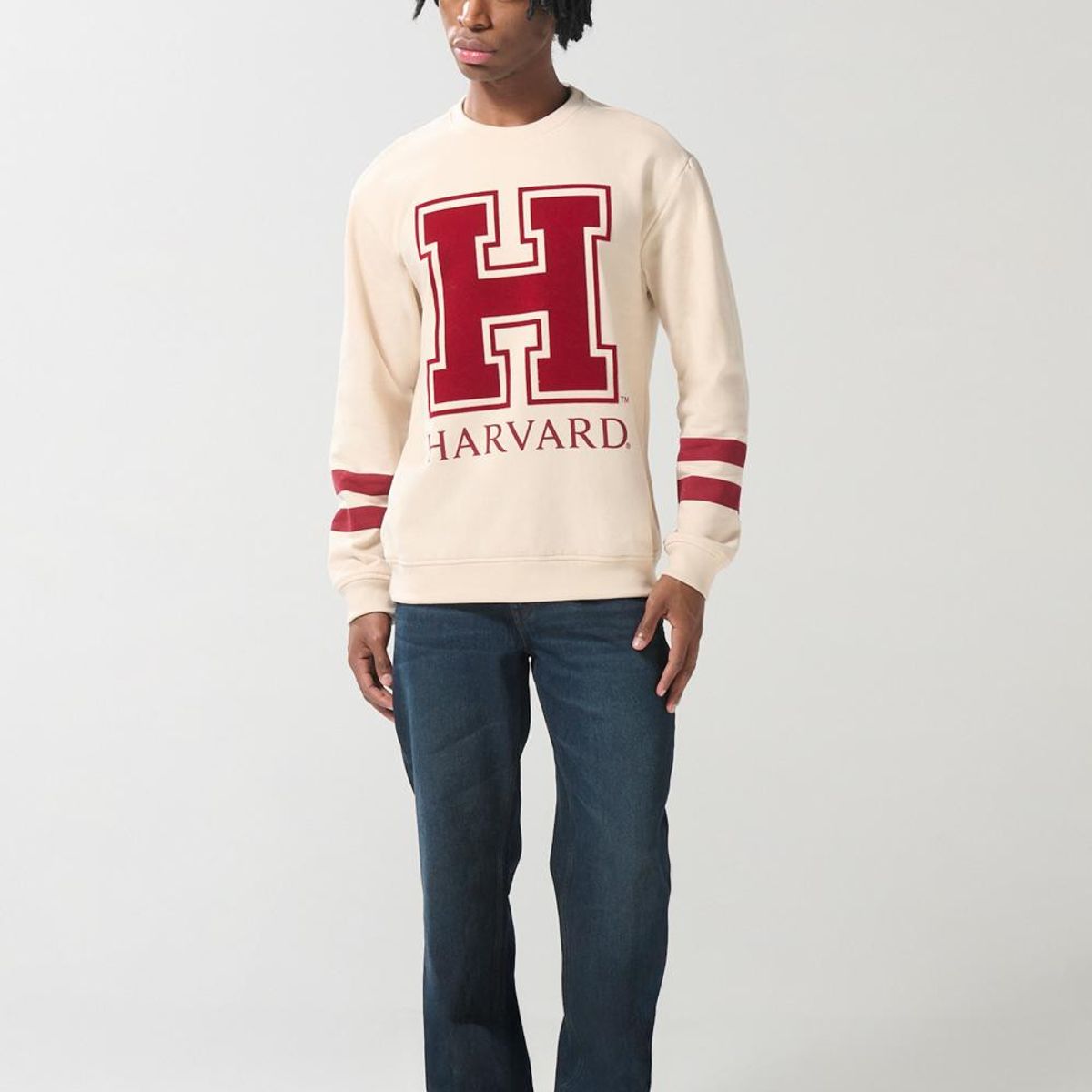 KOAJ - KOAJ Buzo cuello redondo con estampado de Harvard Hombre