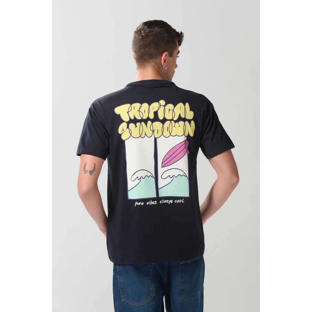 KOAJ - KOAJ Camiseta manga corta unicolor para hombre. Hombre