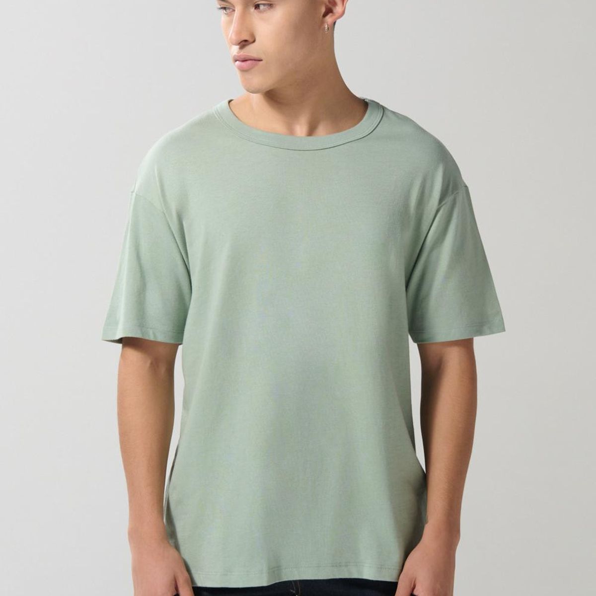 KOAJ - KOAJ Camiseta hombro rodado unicolor en algodón manga corta Hombre