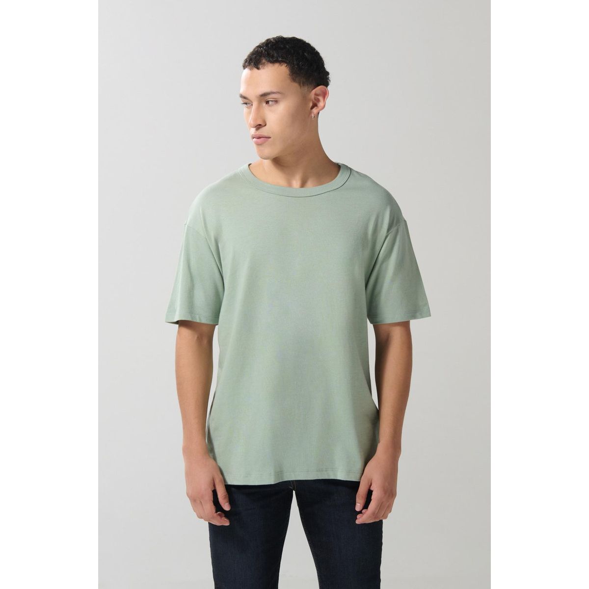 KOAJ - KOAJ Camiseta hombro rodado unicolor en algodón manga corta Hombre