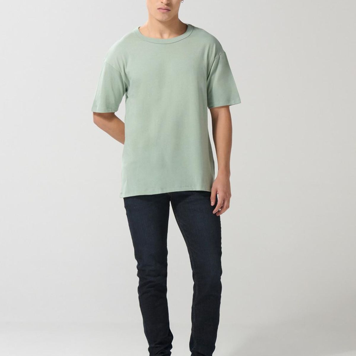 KOAJ - KOAJ Camiseta hombro rodado unicolor en algodón manga corta Hombre