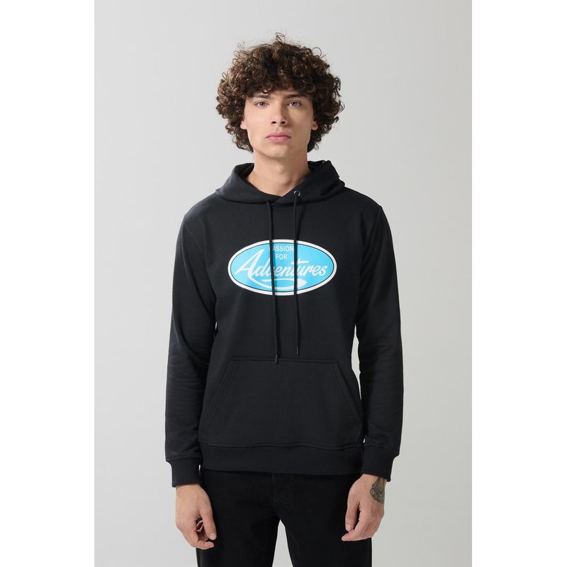 KOAJ - KOAJ Buzo capota unicolor con estampado en frente. HOMBRE