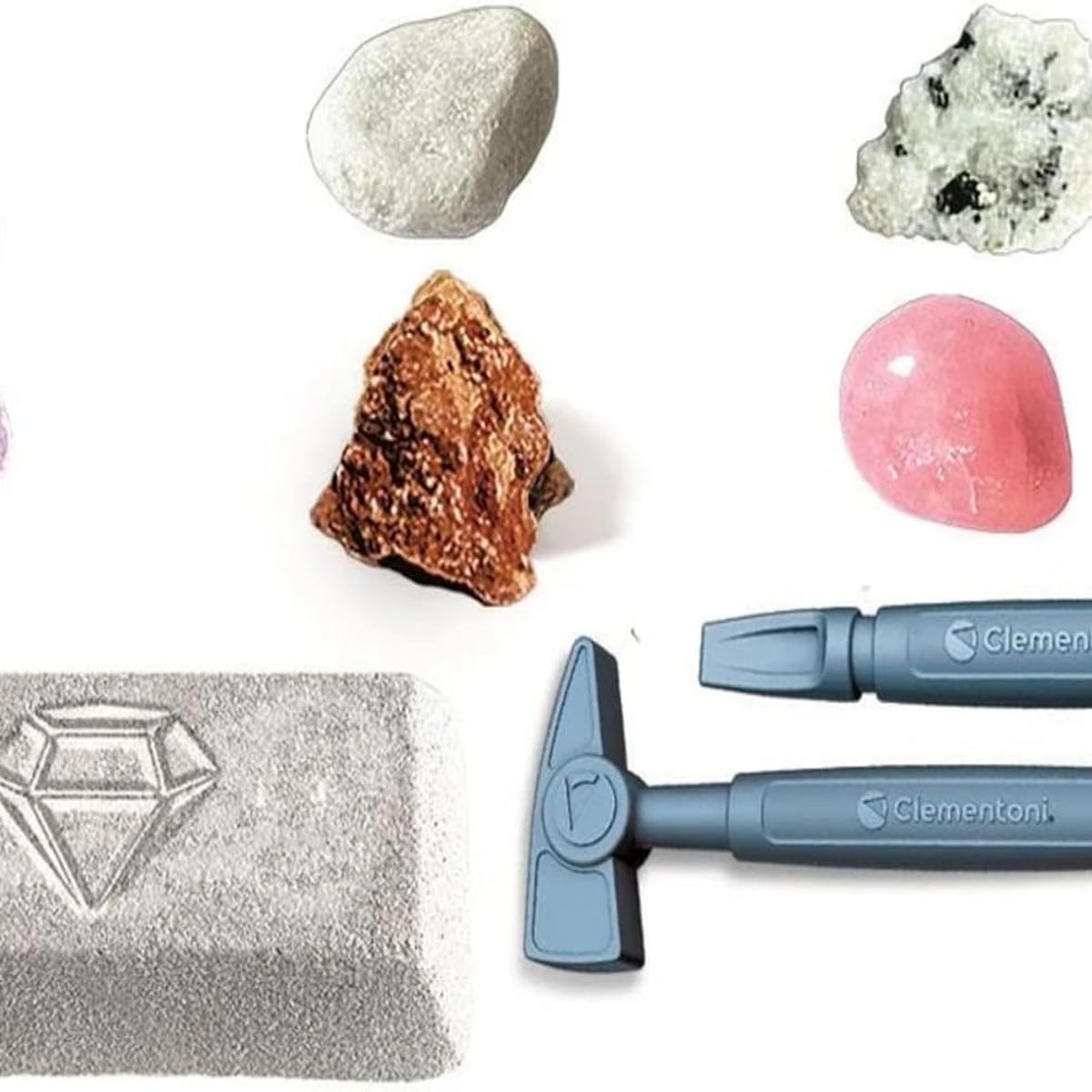 CLEMENTONI - Juego Educativo Descubre Minerales Reales Clementoni Niños
