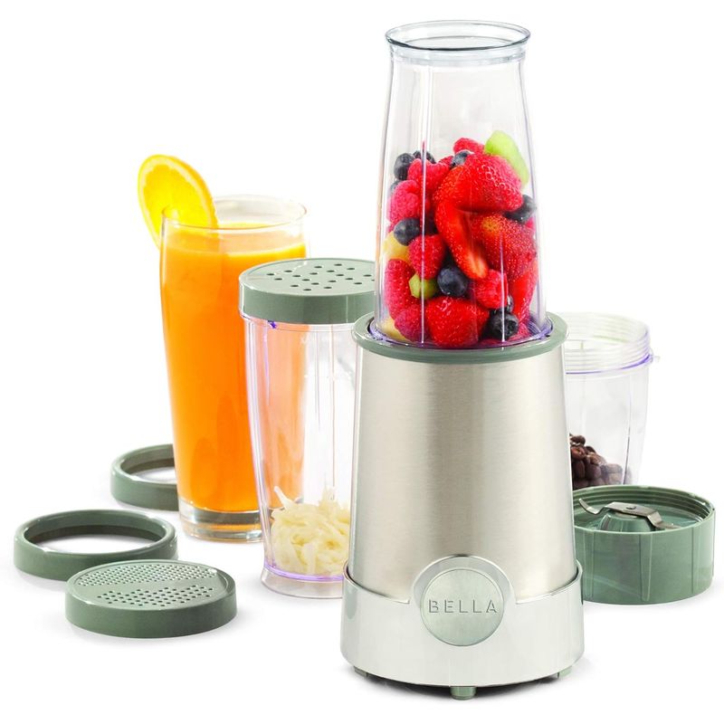 BELLA - Licuadora Personal BELLA 240W Accesorios BPA Free Mini 12 Piezas