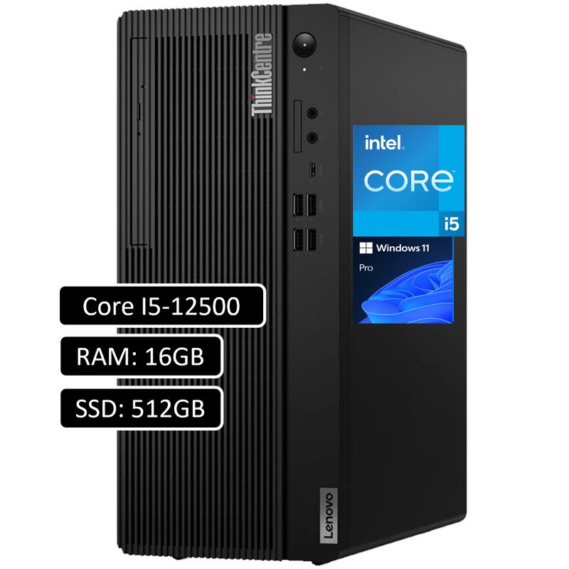 LENOVO - Pc Thinkcentre M70t Core I5-12500 Ram 16Gb Ssd 512Gb + Monitor E24 Win11 Pro