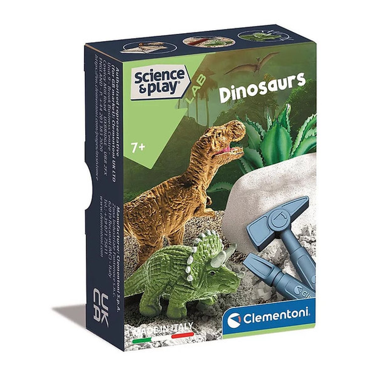 CLEMENTONI - Juego Didáctico Excavación De Dinosaurios Fósiles Para Niños