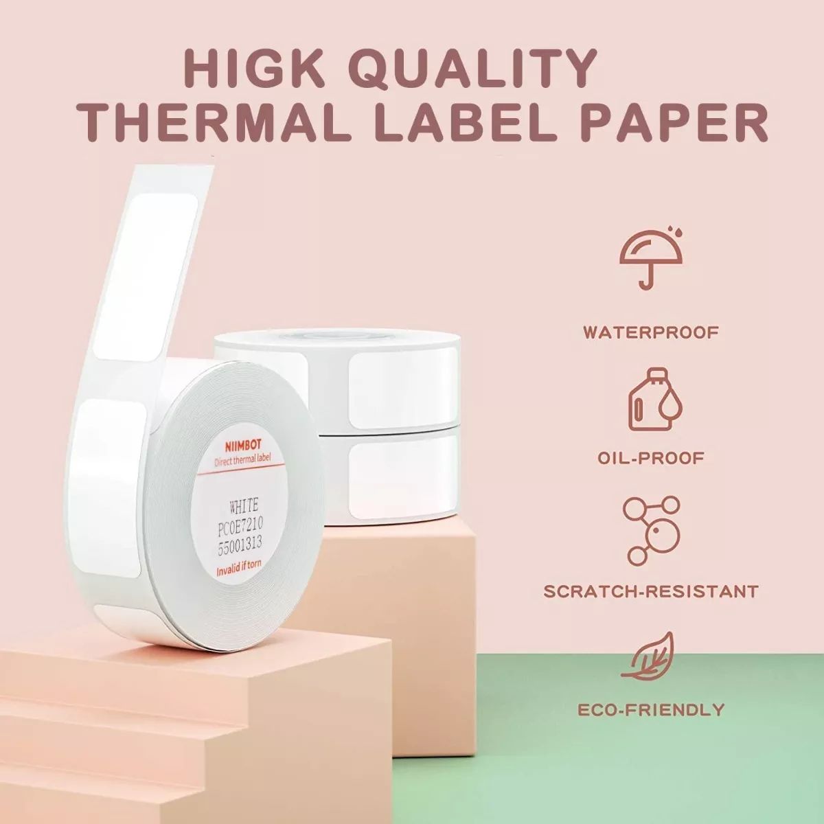 GENERICO - 2 Rollos De Etiquetas Papel Para Impresora Niimbot D110 D11