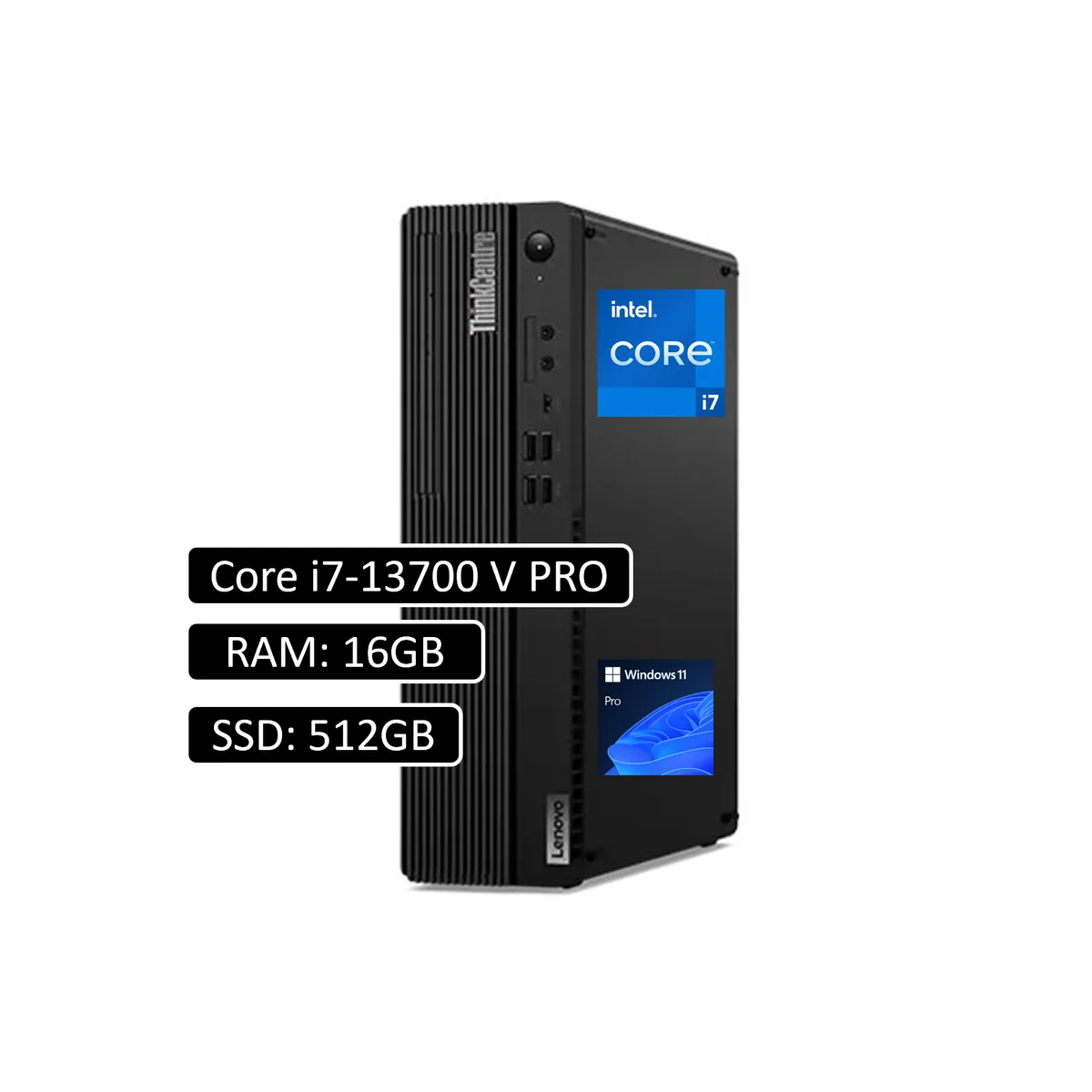 LENOVO - Pc Lenovo Thinkcentre M90s Core I7-13700 Ram 16Gb Ssd 512Gb + Monitor 23.8 Win11