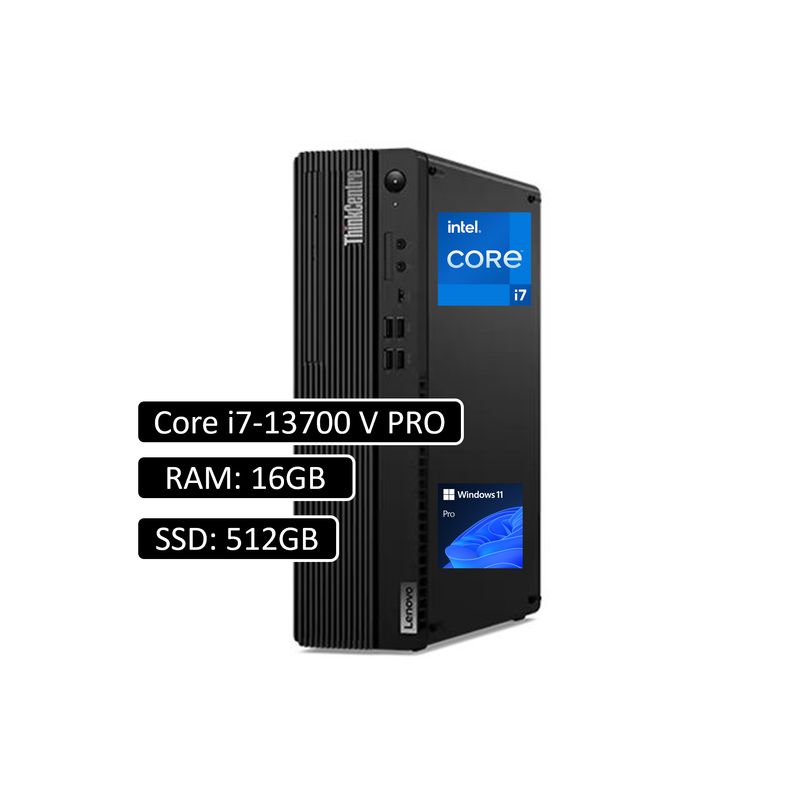 LENOVO - Pc Lenovo Thinkcentre M90s Core I7-13700 Ram 16Gb Ssd 512Gb + Monitor 23.8 Win11