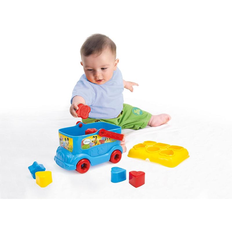CLEMENTONI - Juego Didácticos Sensorial Autobús Formas Mickey Para Niños
