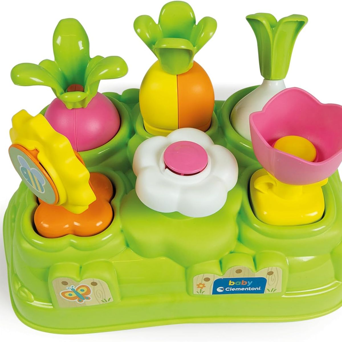 CLEMENTONI - Juego Didáctico Encajable Primer Jardín Sensorial Bebés