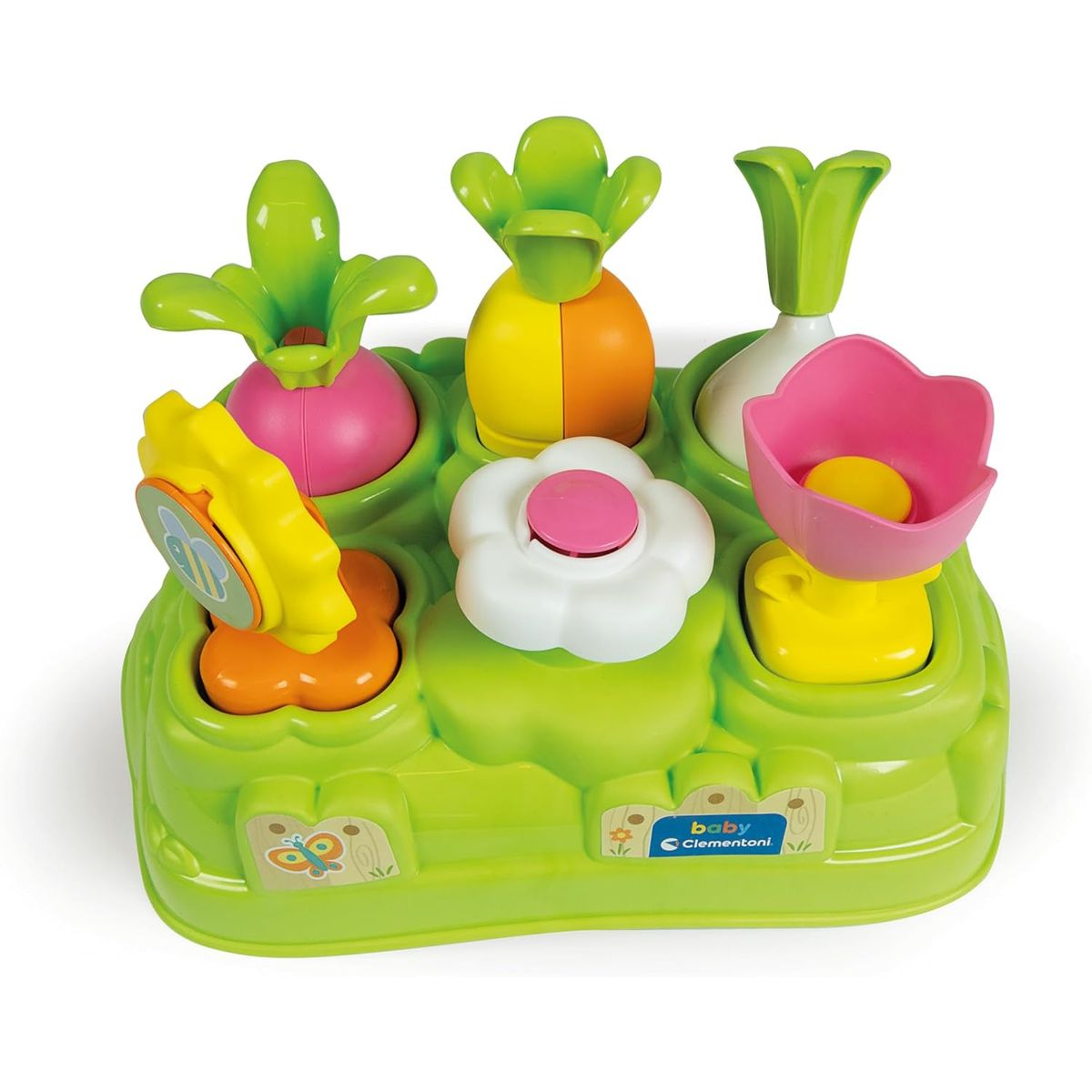 CLEMENTONI - Juego Didáctico Encajable Primer Jardín Sensorial Bebés