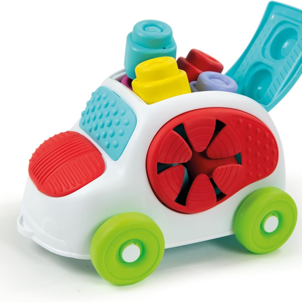 CLEMENTONI - Juego Didáctico Sensorial Carro Con Bloques Para Bebés