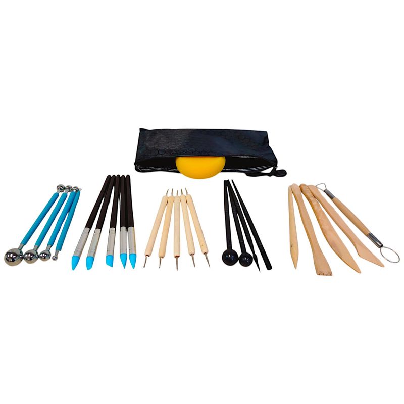 GENERICO - Set x24 Pzs Herramientas Para Modelado Porcelanicron Arcilla