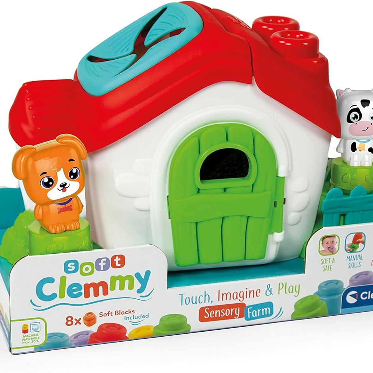 CLEMENTONI - Juego Didáctico Encajable Primer Granja Sensorial Para Niños