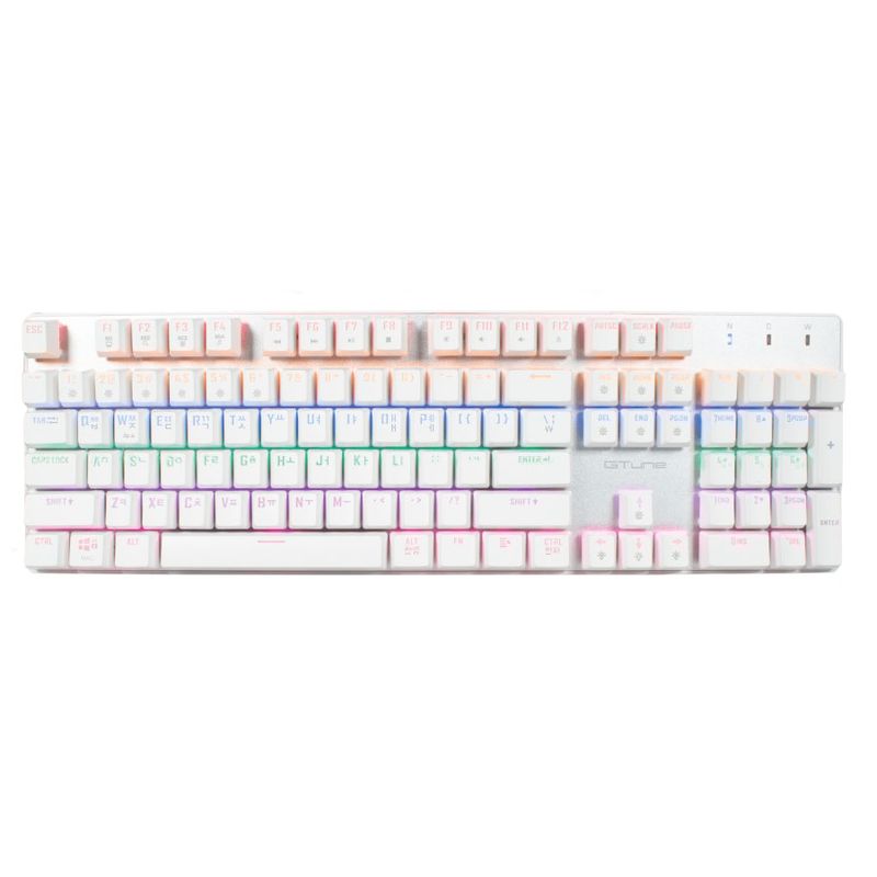 JYR TECHNOLOGY - Tecaldo Mecanico Jyr Gamer Mkf30s Blanco Rgb