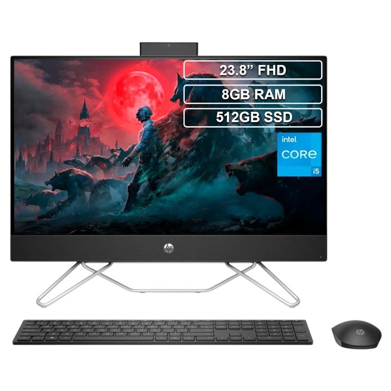 HP - TODO EN UNO HP 24-cb1028la Ci5-1235U RAM 8GB SSD 512GB 23.8 PULGADAS