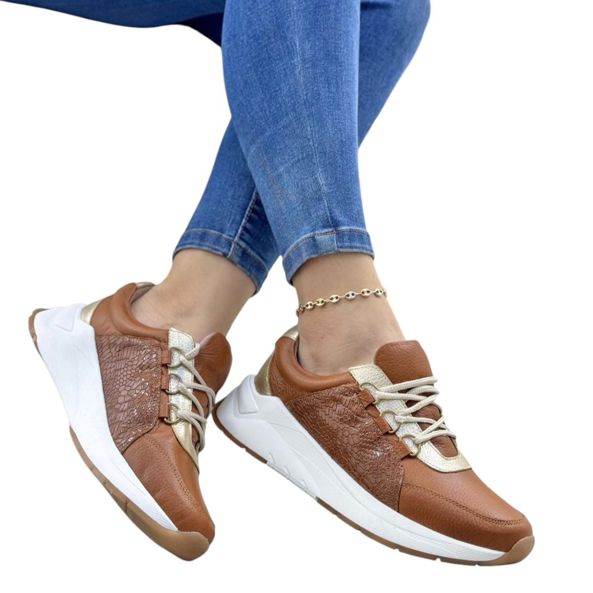 EVEGONZ - Zapatos Deportivos Para Mujer Tenis En Cuero