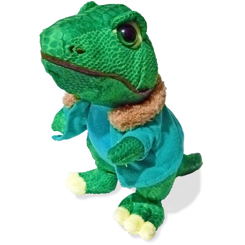 GENERICO - Peluche Dinosaurio Con Abrigo Textura Escamosa 25cm Verde
