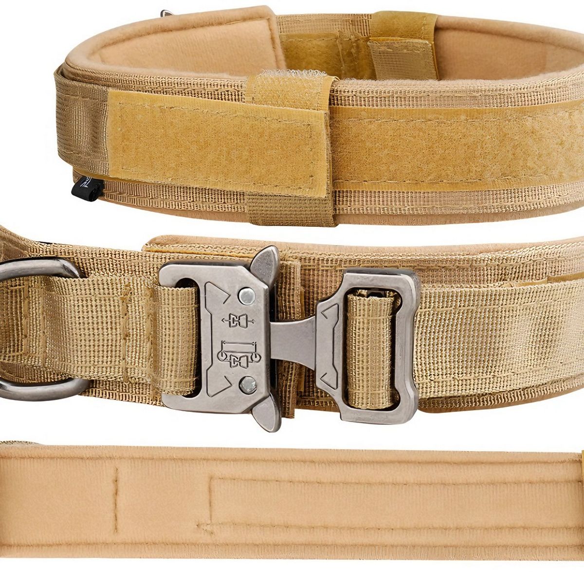 GENERICO - Collar Táctico Militar Ajustable Duradero Para Perro Cafe L