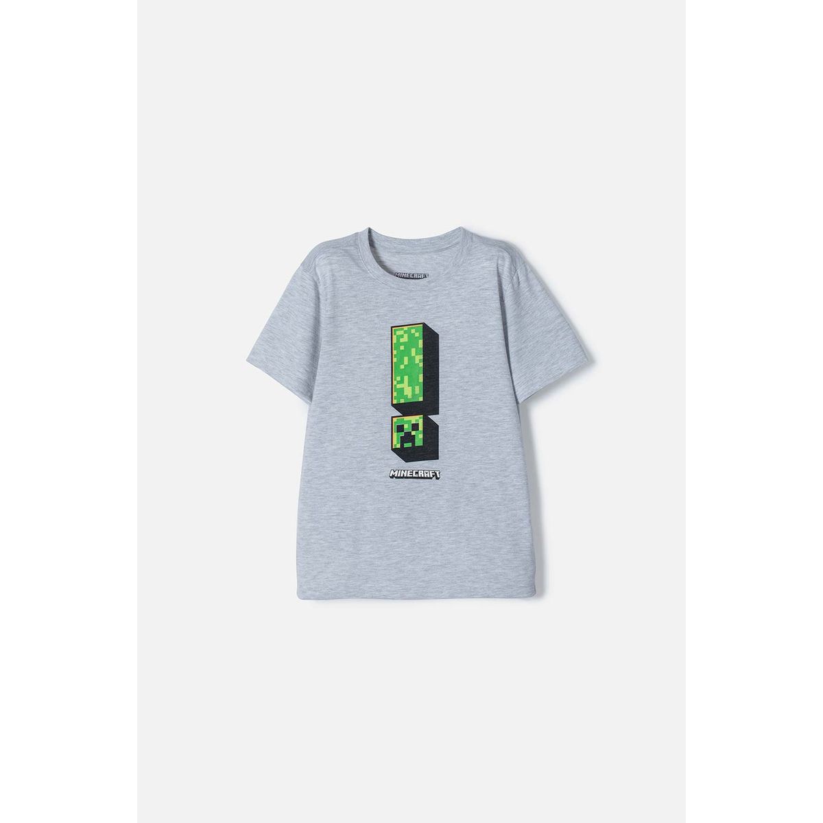 MINECRAFT - Camiseta de Minecraft gris manga corta para niño