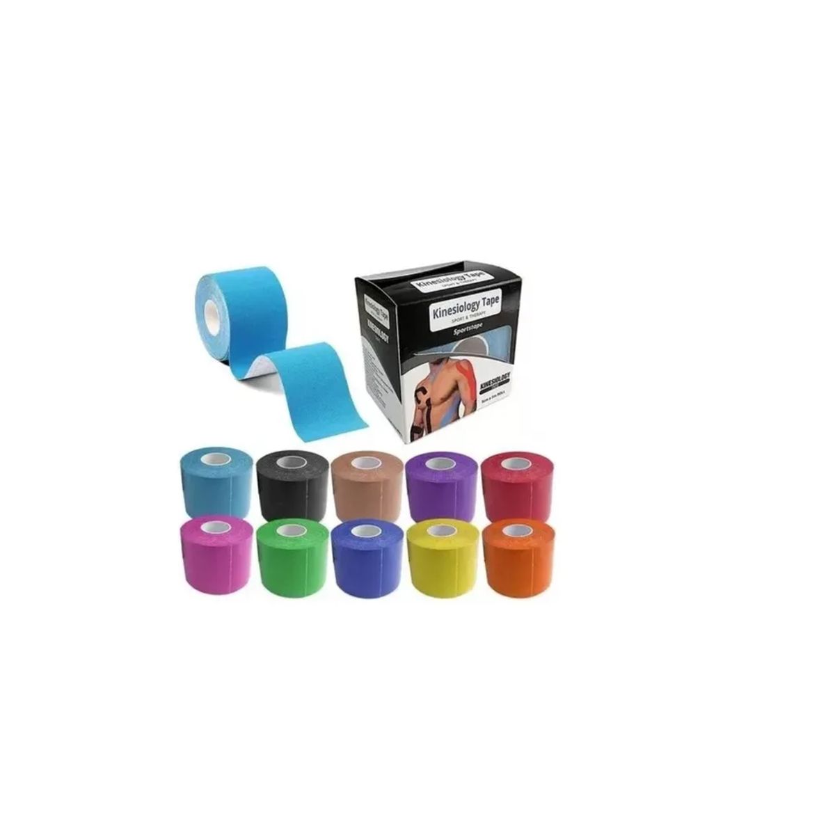 SKY - Rollo De Cinta Kinesiologica Neuromuscular Kinesiotape Color Colores
