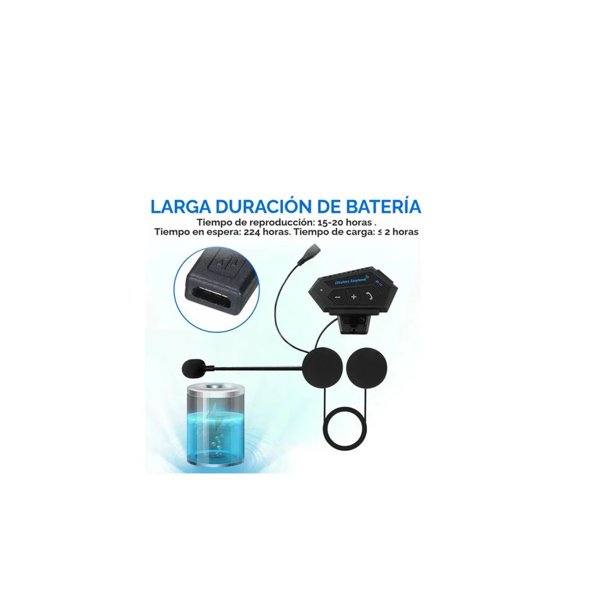 SKY - ntercomunicador Auriculares Casco Bluetooh Bt12 Moto Musica