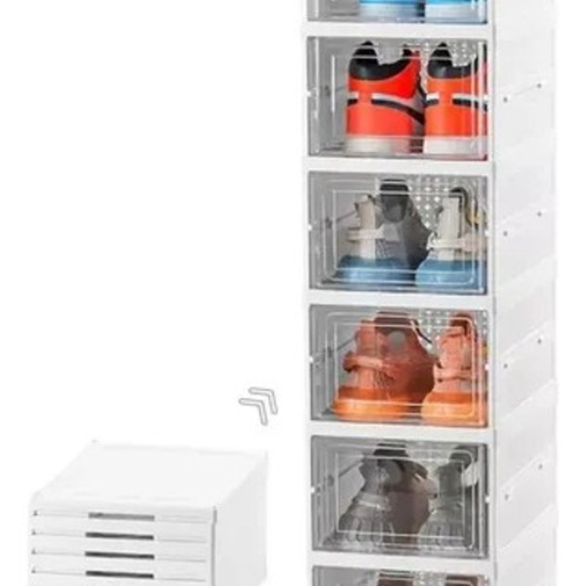 SHEN HUANG - Organizador Plegable Para Zapatos Armario De 6 Niveles Blanco