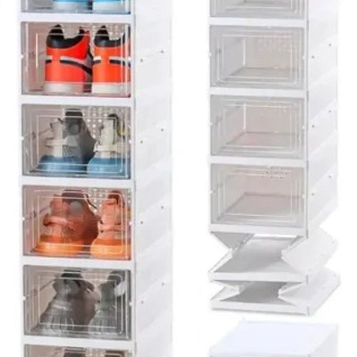 SHEN HUANG - Organizador Plegable Para Zapatos Armario De 6 Niveles Blanco