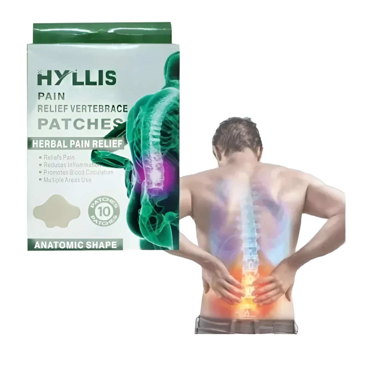 GENERICO - Parches Medicinal Alivio Dolor Espalda Lumbar Columna 20 Und