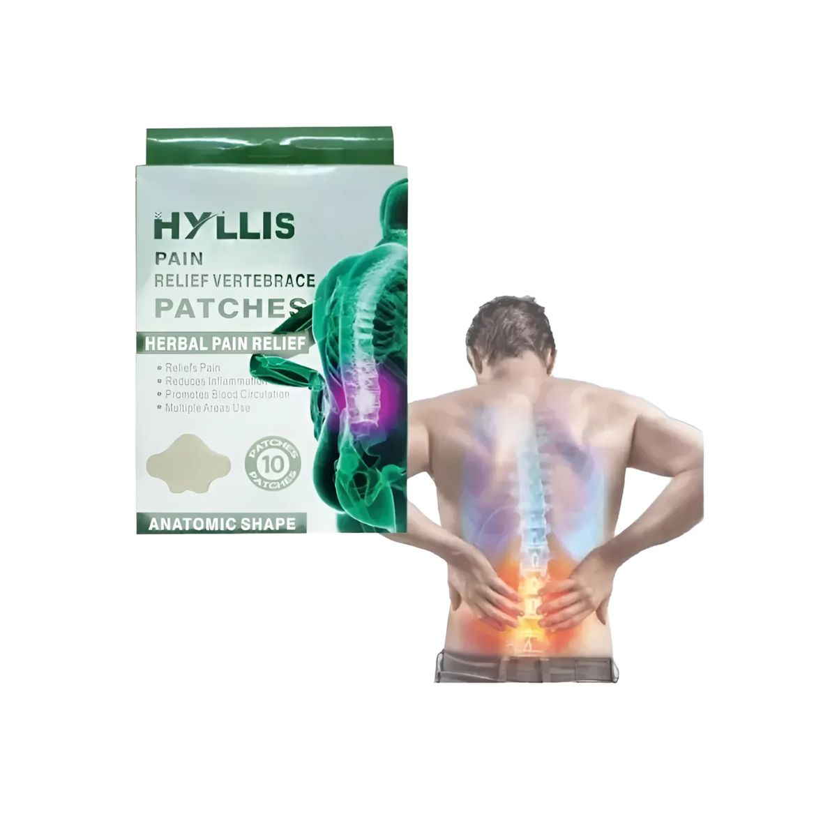 GENERICO - Parches Medicinal Alivio Dolor Espalda Lumbar Columna 20 Und
