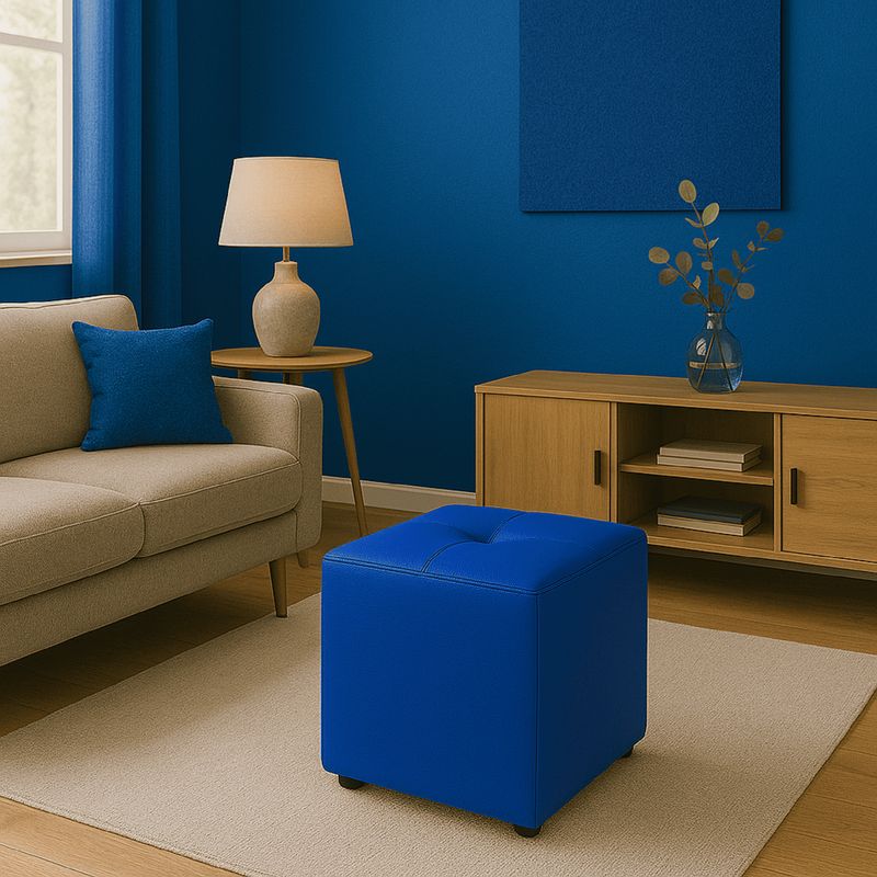 PUFF BOGOTA - Puff cubo Azul rey 40x40x42
