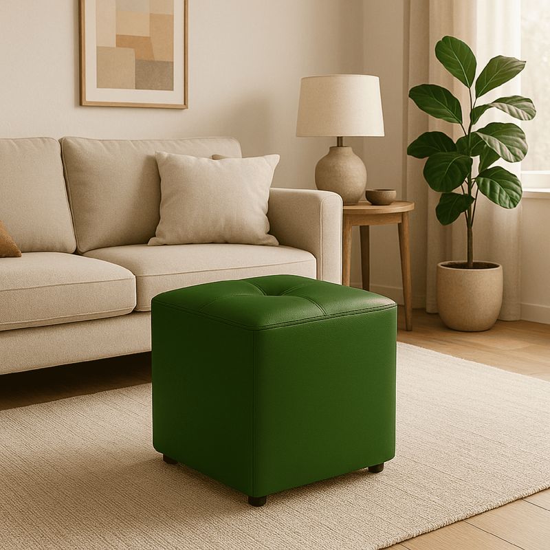 PUFF BOGOTA - Puff cubo Verde Oliva  40x40x42