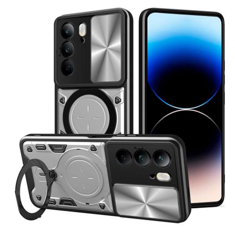 GENERICO - Estuche Proteccion Camara Con Soporte Tecno Camon 40 Pro Gris
