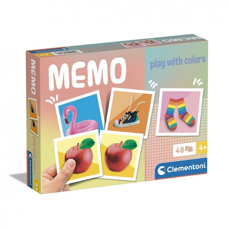 CLEMENTONI - Juego Educativo Colores Memoria 48 Cartas Para Niños