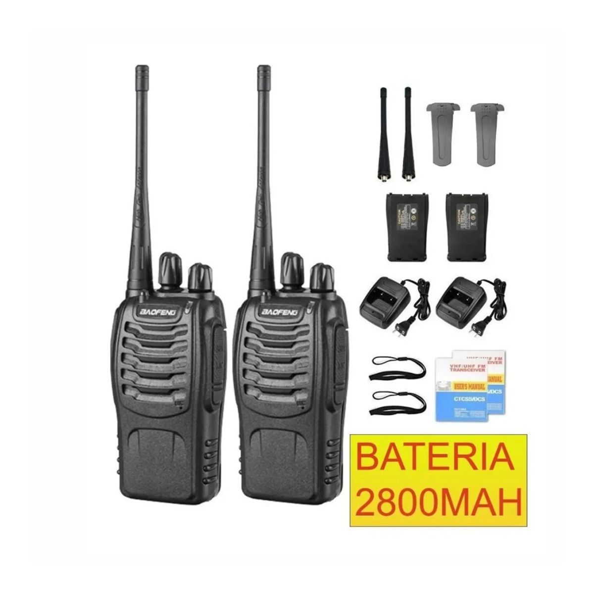 GENERICO - Combo 2 Radios Comunicacion Baofeng Bf 888S Negros