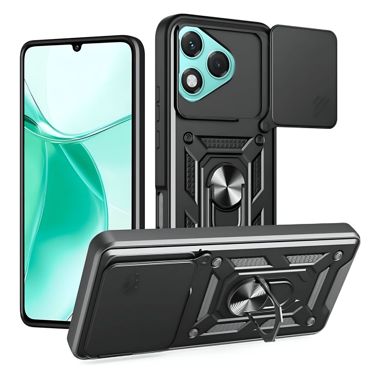GENERICO - Funda Case Protector Cámara Slider Compatible Honor 400 Lite Negro