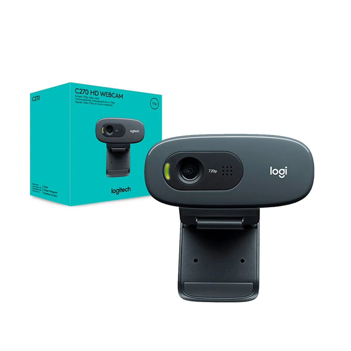 LOGITECH - Cámara Web Logitech HD Webcam C270 Video HD 720p 1280x720