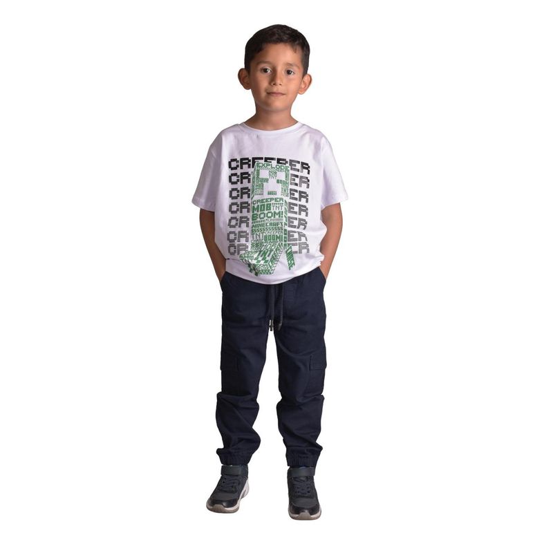 BIGBOYS - Drill Jogger Cargo Azul Oscuro Niño